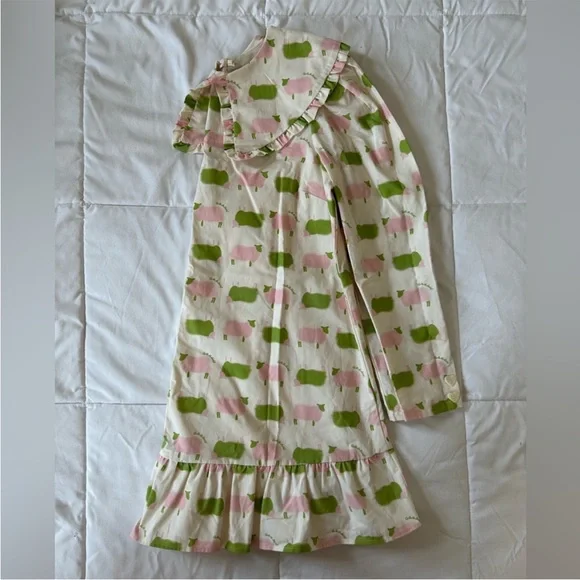 Lisa says gah Diana frock mini dress counting sheep green pink ruffle NWOT - Picture 6 of 11